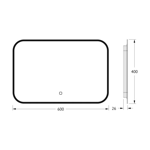 Зеркало в ванную Defesto AURA DF 2962SH 60х40 - фото 2
