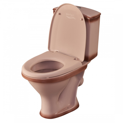Унитаз-компакт напольный с бачком Santeri Вест 1P2018S0700BF бежевый с сиденьем каскадный смыв - фото 2