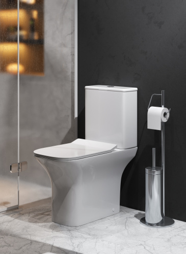 Унитаз напольный с бачком Grossman Classic GR-4464S белый глянцевый с сиденьем микролифт безободковый каскадный смыв - фото 5