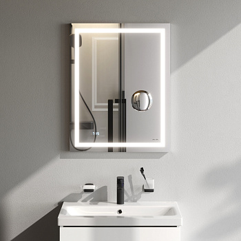 Зеркало в ванную Am.Pm Gem M91AMOX0553WG 55х70 цвет серебро