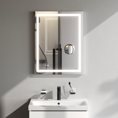 Зеркало в ванную Am.Pm Gem M91AMOX0553WG 55х70 цвет серебро