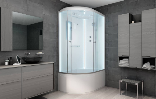 Душевая кабина AvaCan D512SRLED 120х90 асимметричная с крышей ориентация правая - фото 3