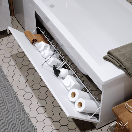 Экран под ванну Alavann Slot 170 см ALV0721001 фронтальный МДФ откидной белый - фото 2