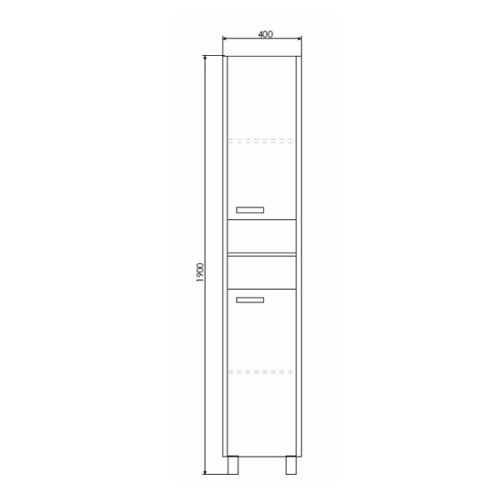 Шкаф-пенал Comforty Марио 00-00005976CF 40х30х190 напольный цвет дуб дымчатый - фото 2
