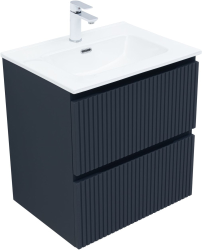Тумба под раковину Aquanet Джейн (Flat) 00335427 60х46х64 подвесная цвет синий - фото 5