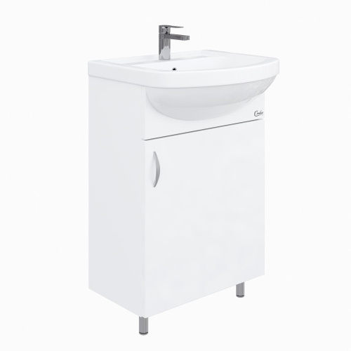 Комплект мебели: тумба 52x44x82 + раковина + зеркало Onika ЭКО 105205 напольный цвет белый - фото 2