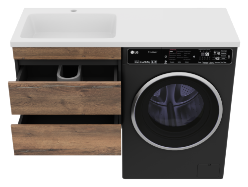 Тумба под раковину Misty Коломбо П-Кол06060-011П2Я 56х47х51 подвесная цвет серый/коричневый - фото 4