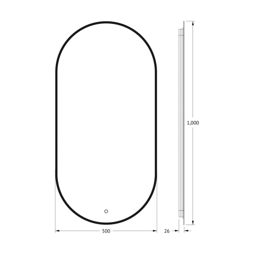 Зеркало в ванную Defesto AURA DF 2934S 50х100 - фото 2