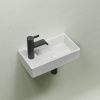 Раковина из сантехнического фарфора Ceramica Nova ELEMENT CN6051RMW 40х20 подвесная цвет белый 1 отверстие под смеситель