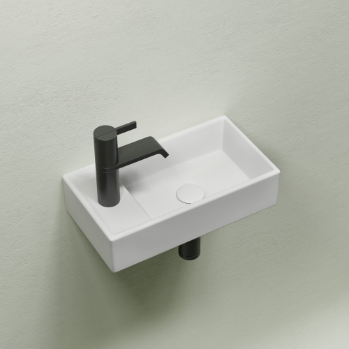 Раковина из сантехнического фарфора Ceramica Nova ELEMENT CN6051RMW 42х22 подвесная цвет белый матовый 1 отверстие под смеситель - фото 3