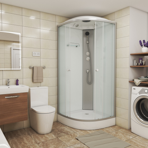 Душевая кабина Niagara Eco E80/13/MT 80х80 четверть круга с крышей ориентация универсальная - фото 3