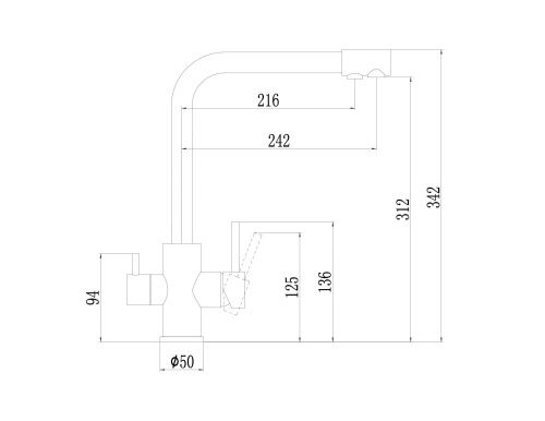 Смеситель для кухни Fmark FS0862C на мойку золото матовое - фото 2