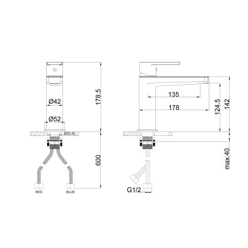 Смеситель Tokito DIGITAL TOK-DIG-1011 на раковину хром - фото 5