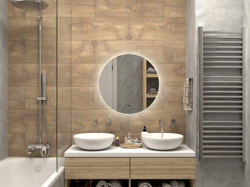 Зеркало в ванную Misty Зеркала (сенсорные) АЛА-02-645-14 65х65 - фото 3