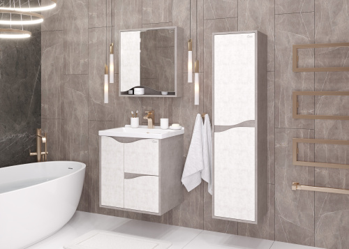 Зеркало-шкаф Onika Брендон 206084 60х14х72 подвесной цвет коричневый - фото 5