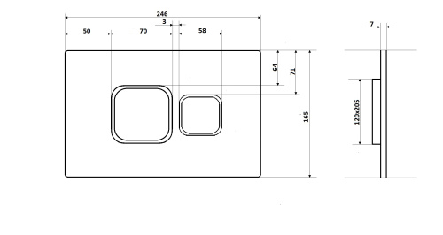 Клавиша смыва механическая Cerutti SPA CR01GD цвет золото - фото 3