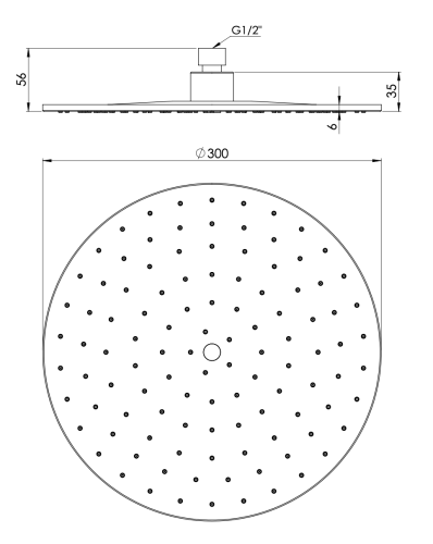 Верхний душ Mariani B00STA0130 хром - фото 4