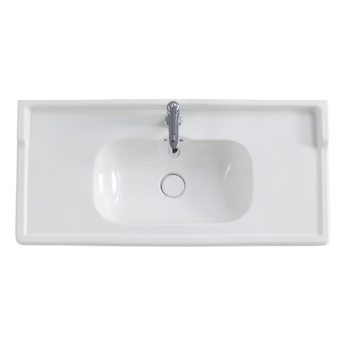 Раковина керамическая Cezares GIUBILEO CZR-ELT-80-LVB 80х46 подвесная цвет белый 1 отверстие под смеситель - фото 2