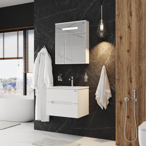 Тумба под раковину Onika Айленд 106114 58х46х46 подвесная - фото 5