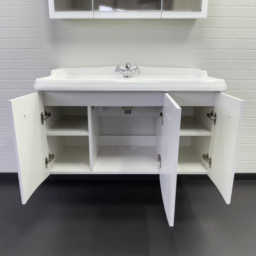 Тумба с раковиной Comforty Палини 00-00019754CF 102х49х62 подвесная цвет белый - фото 4