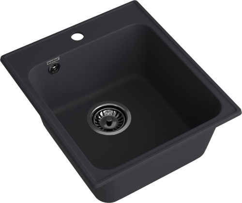 Кухонная мойка Granfest Quarz 17 черный 48х42 цвет черный поверхность матовая - фото 2