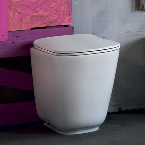 Чаша унитаза приставная Kerasan Tribeca 511830 цвет белый матовый без сиденья безободковая душевой смыв