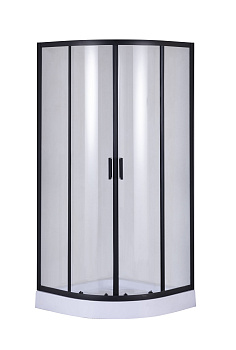 Душевой уголок Taliente TA-09091-1CB 90х90 стекло прозрачное профиль черный матовый без поддона