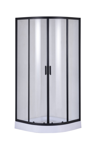 Душевой уголок Taliente TA-09091-1CB 90х90 стекло прозрачное профиль черный матовый без поддона