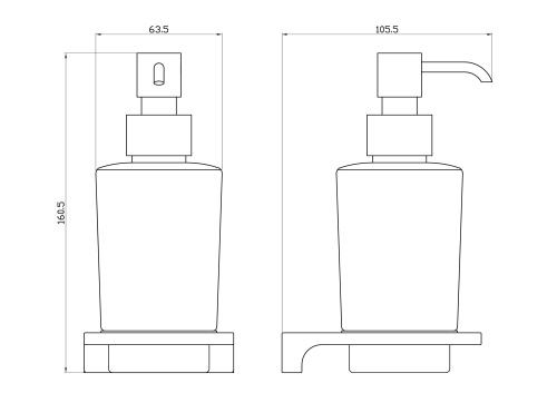 Дозатор для мыла Wonzon & Woghand ECLIPSE WW-9133-BGM - фото 2