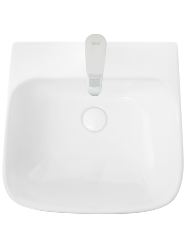 Раковина из санфаянса WeltWasser WW SK 44 см 10000005492 напольная цвет белый глянцевый 1 отверстие под смеситель - фото 3
