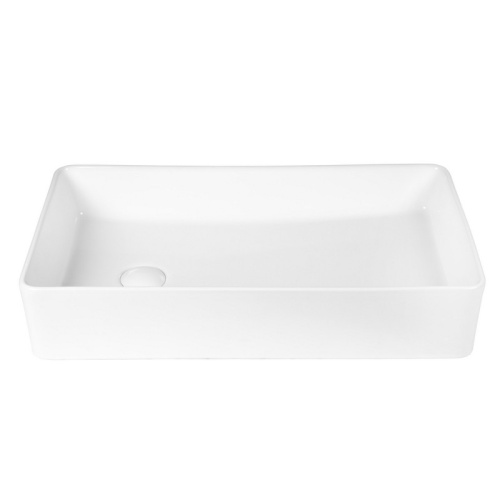 Раковина из сантехнического фарфора Bond Cube S67-610 62х35 накладная цвет белый глянцевый - фото 2