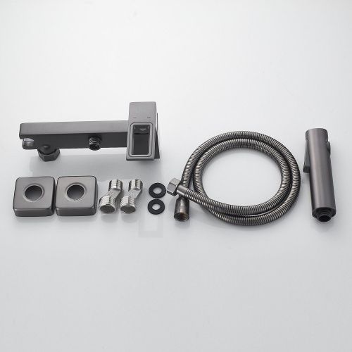 Гигиенический душ со смесителем Raffine F0596T-1 оружейная сталь - фото 4