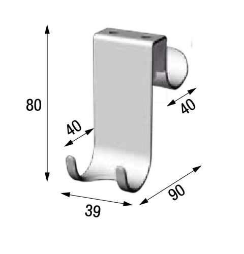 Крючок Novellini Frame Accessories R90APPEN0G - фото 2