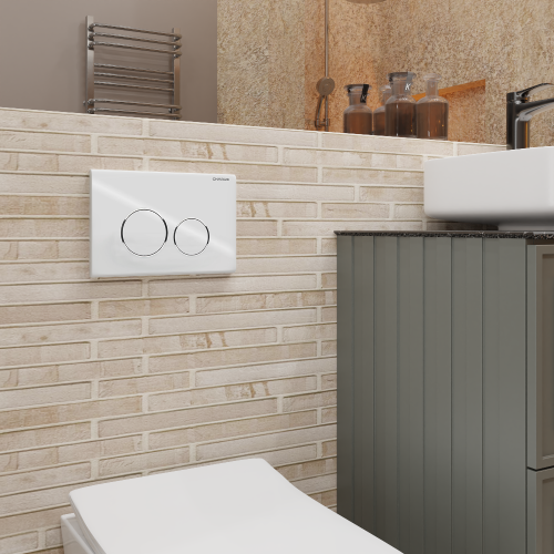 Клавиша смыва механическая CHARUS Spazio FP.330.11.01 цвет белый глянцевый - фото 3