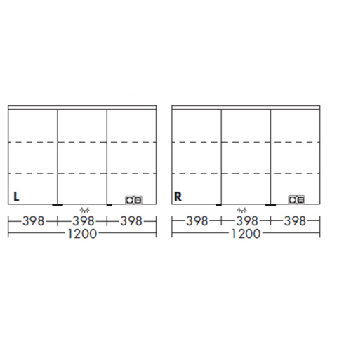 Зеркало-шкаф Burgbad Eqio SPGT120LF2010 120х17х80 подвесной цвет серый глянцевый - фото 2