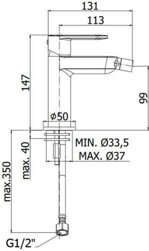 Смеситель Paffoni Candy CA131CR на биде хром - фото 5