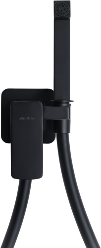 Гигиенический душ со смесителем Allen Brau Infinity 5.21005-31 встраиваемый в стену черный - фото 4