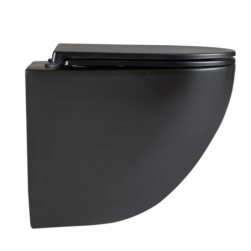 Унитаз подвесной LeMark Glazer 9612004 черный матовый с сиденьем микролифт безободковый смыв торнадо - фото 3