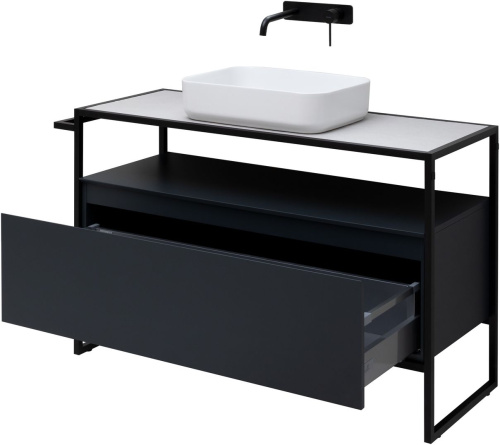 Тумба под раковину Allen Brau Priority 1.31004.AM 120х45х75 напольная цвет черный - фото 5