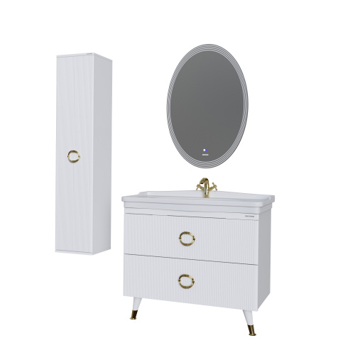 Шкаф-пенал Grossman Атрио 303509 35х30х160 подвесной цвет белый - фото 2