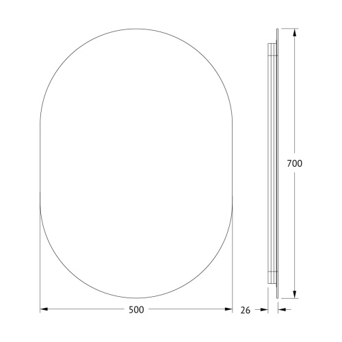 Зеркало в ванную Defesto OPTI DF 2903 50х70 - фото 2