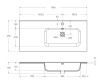Раковина керамическая BelBagno BB1000ETL-R 100х50 накладная цвет белый 1 отверстие под смеситель
