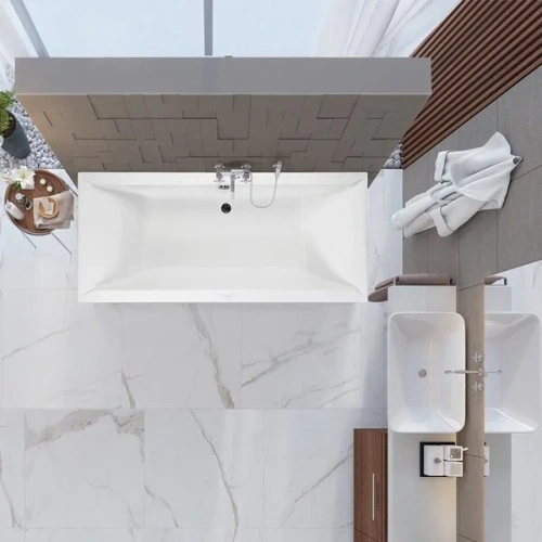 Ванна акриловая Vagnerplast Veronela VPBA180VEA2X-04 180х80 пристенная прямоугольная без каркаса - фото 3