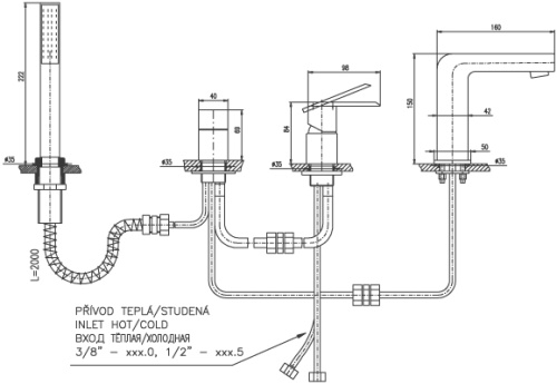 Смеситель RavSlezak LOIRA LR565.5P на борт ванны хром - фото 2