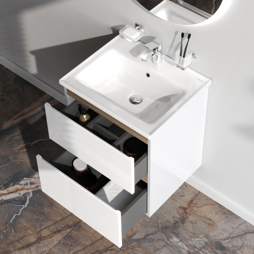 Тумба под раковину Am.Pm X-Joy M85AFHX0552WG 53х45х60 подвесная цвет белый - фото 4