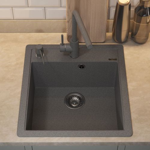 Кухонная мойка Uperwood Quartz Premium UPD-07 3910202126 45х50 цвет серый поверхность матовая - фото 4