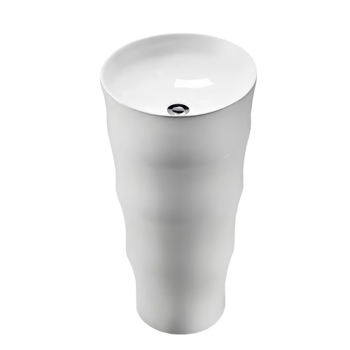 Раковина из сантехнического фарфора Cerutti SPA CT7834 42х42 напольная цвет белый без отверстий под смеситель - фото 4