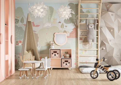 Зеркало в ванную Aquaton Каспер 1A283502CR1E0 50х50 цвет розовый - фото 3