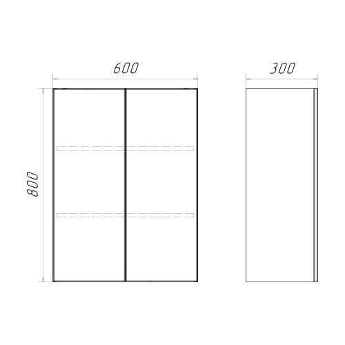 Шкаф Comforty 00-00017834CF 60х30х80 подвесной - фото 2