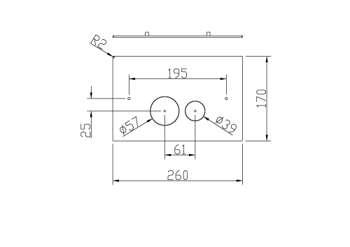 Клавиша смыва механическая Boheme 648-CB цвет медь брашированная - фото 2